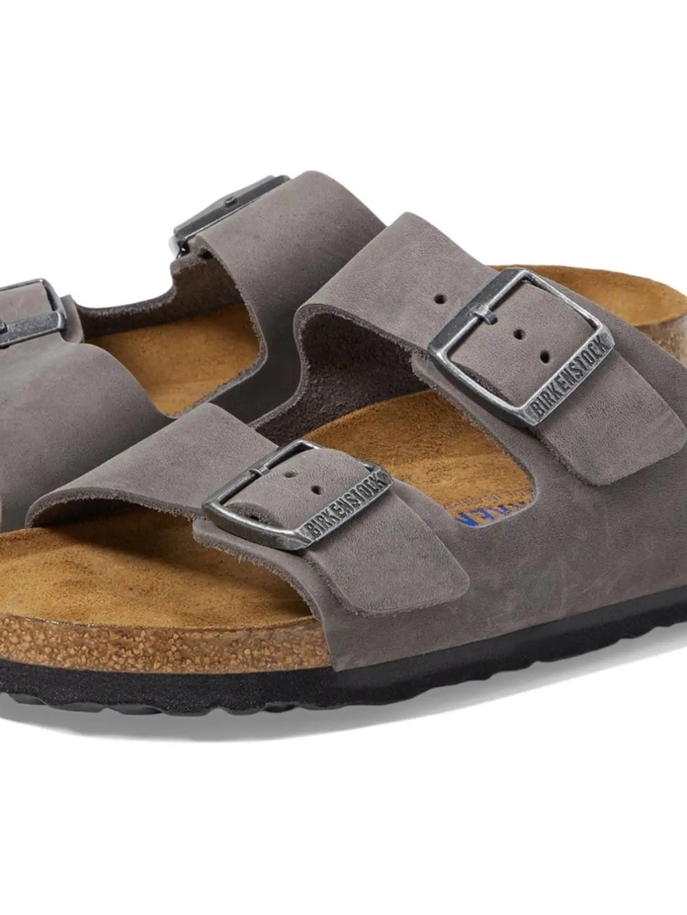 Men's Birkenstock Arizona Soft Slide Sandal - Grey 44 (11-11.5 US) NWT